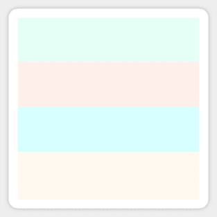 Pastel Retro Stripes Sticker